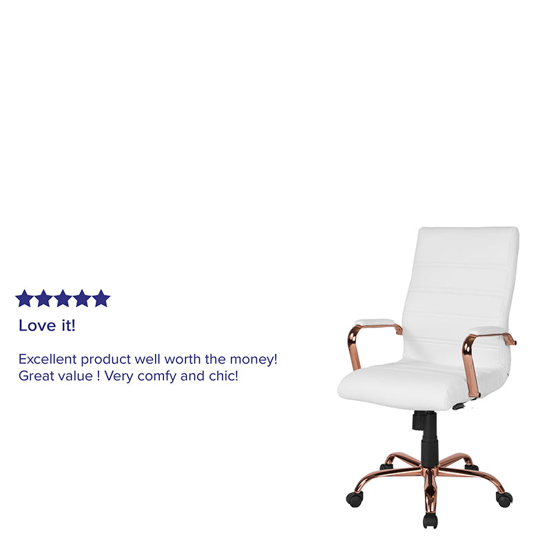 White High Back Leather Chair
