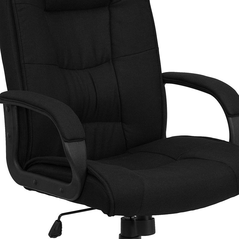 Black High Back Fabric Chair