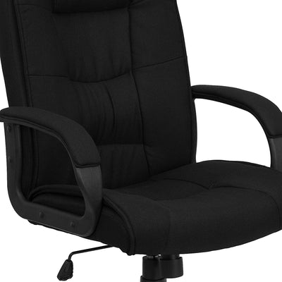 Black High Back Fabric Chair