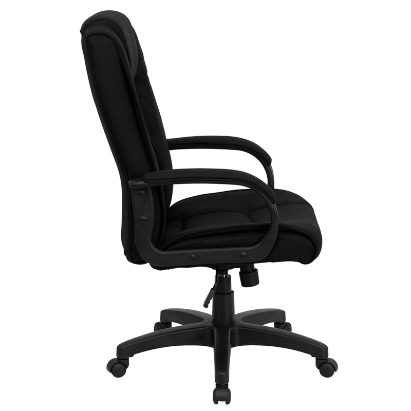 Black High Back Fabric Chair