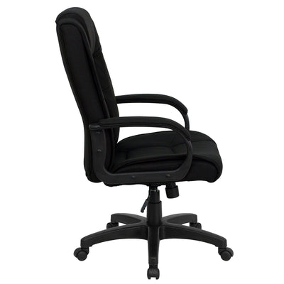 Black High Back Fabric Chair