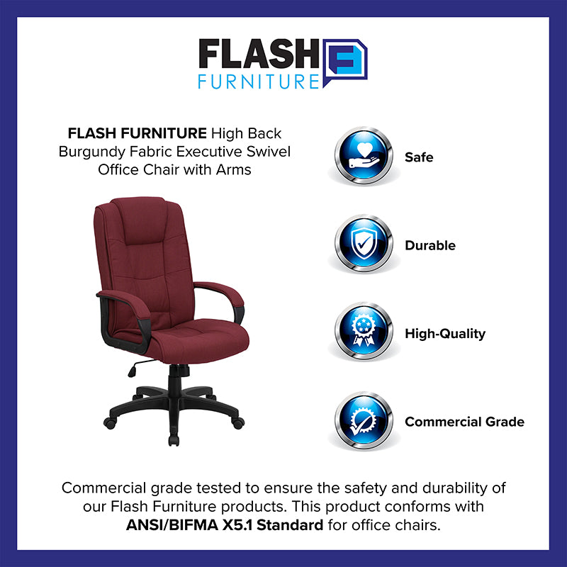 Burgundy High Back Chair
