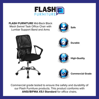 Black Mid-back Task Chair