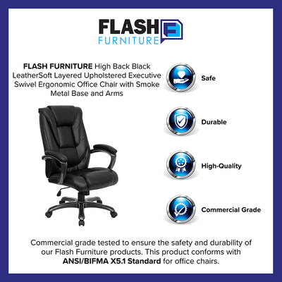 Black High Back Leather Chair