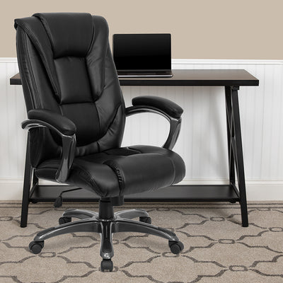 Black High Back Leather Chair