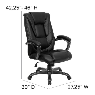 Black High Back Leather Chair