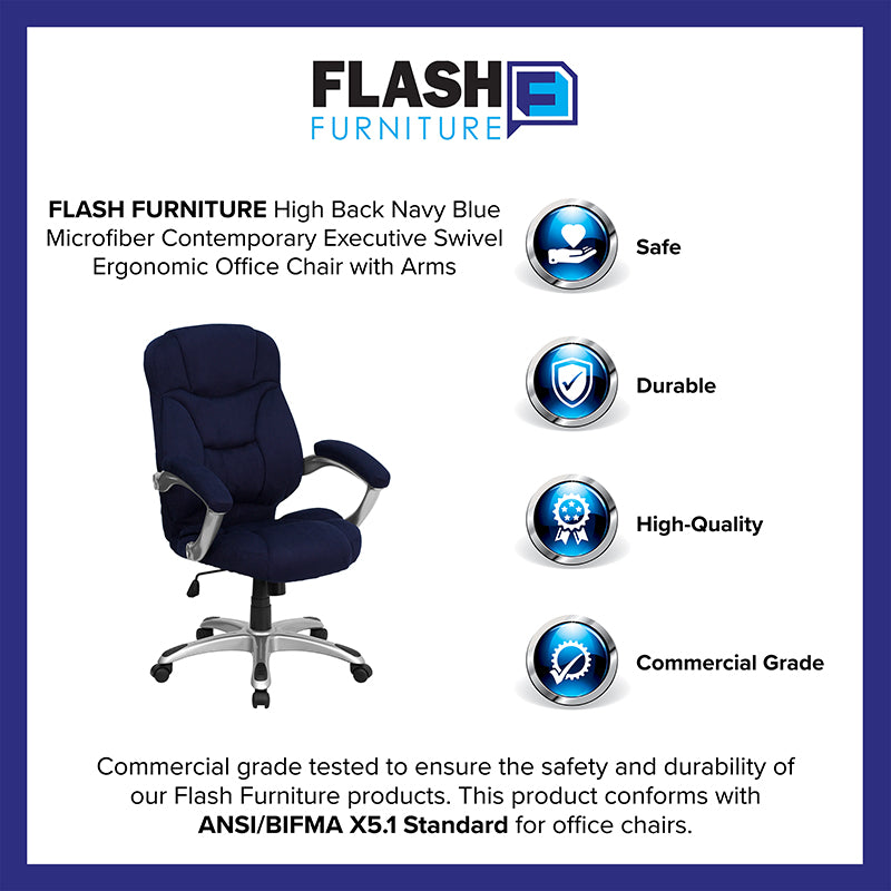 Navy High Back Chair