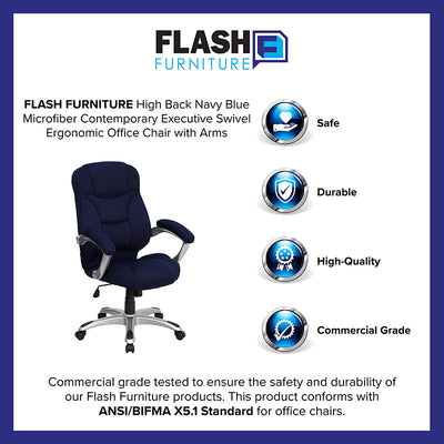 Navy High Back Chair