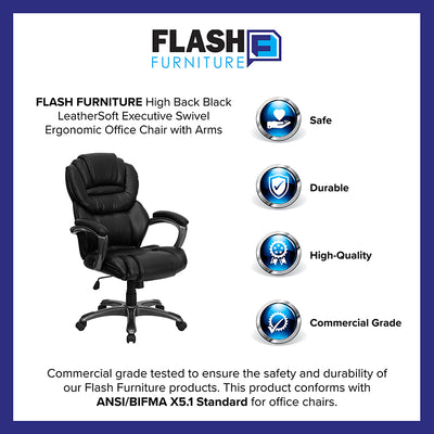 Black High Back Leather Chair