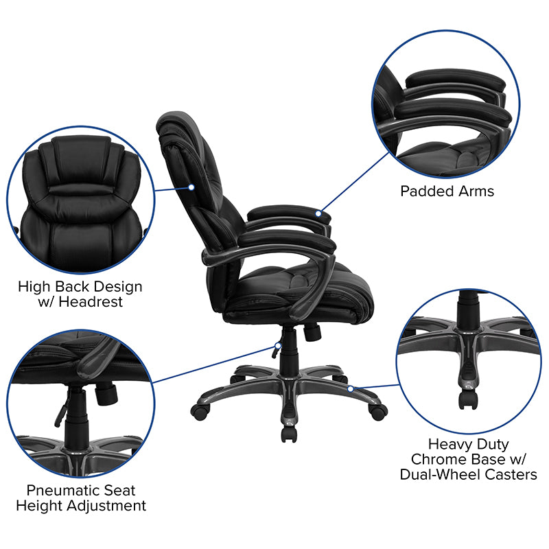 Black High Back Leather Chair