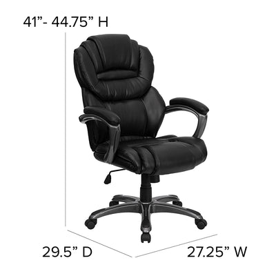 Black High Back Leather Chair