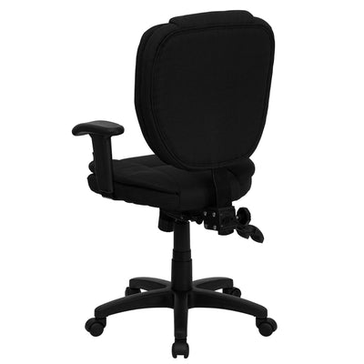 Black Mid-back Fabric Chair
