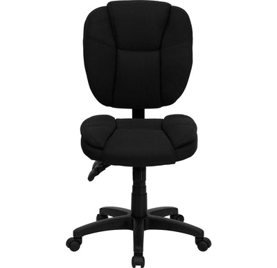 Black Mid-back Fabric Chair