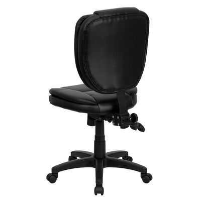 Black Mid-back Leather Chair
