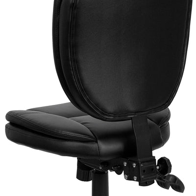 Black Mid-back Leather Chair