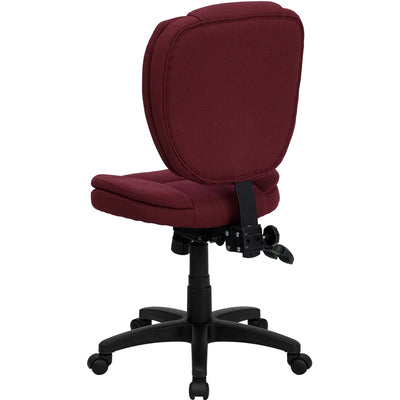 Burgundy Mid-back Fabric Chair
