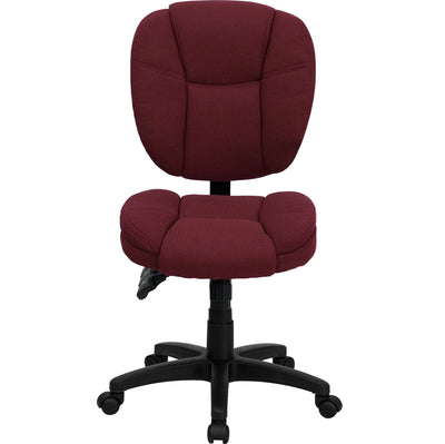 Burgundy Mid-back Fabric Chair