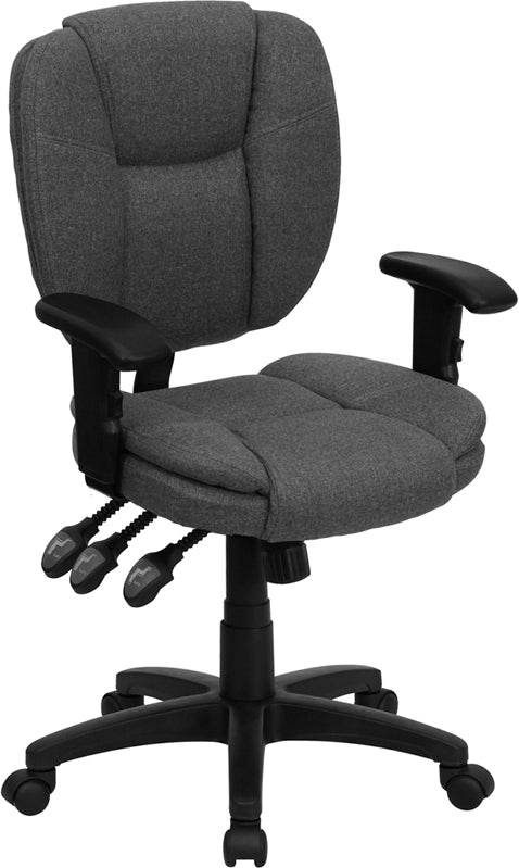 Gray Mid-back Fabric Chair
