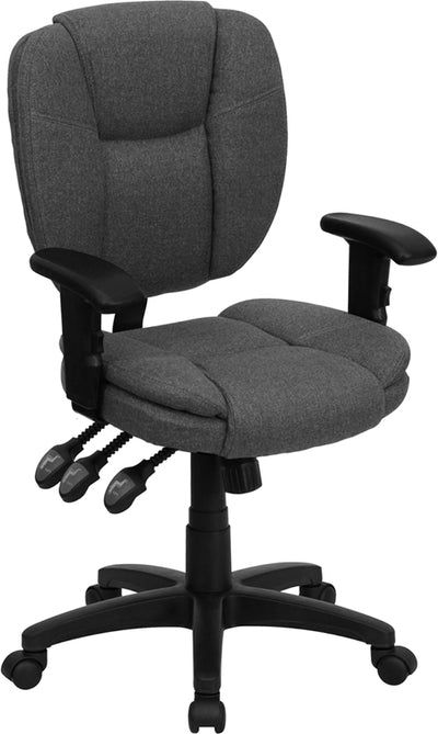 Gray Mid-back Fabric Chair