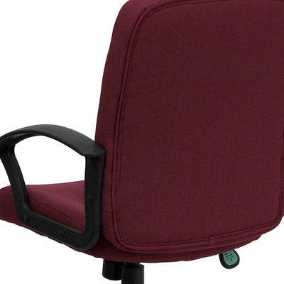Burgundy Mid-back Fabric Chair