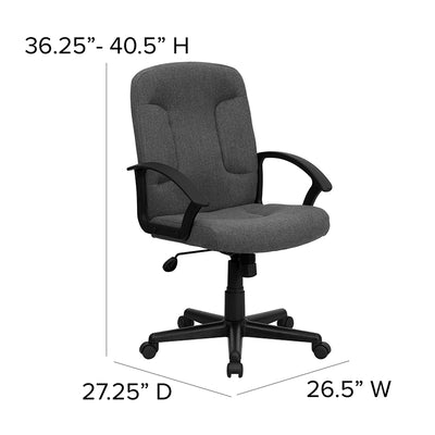 Gray Mid-back Fabric Chair