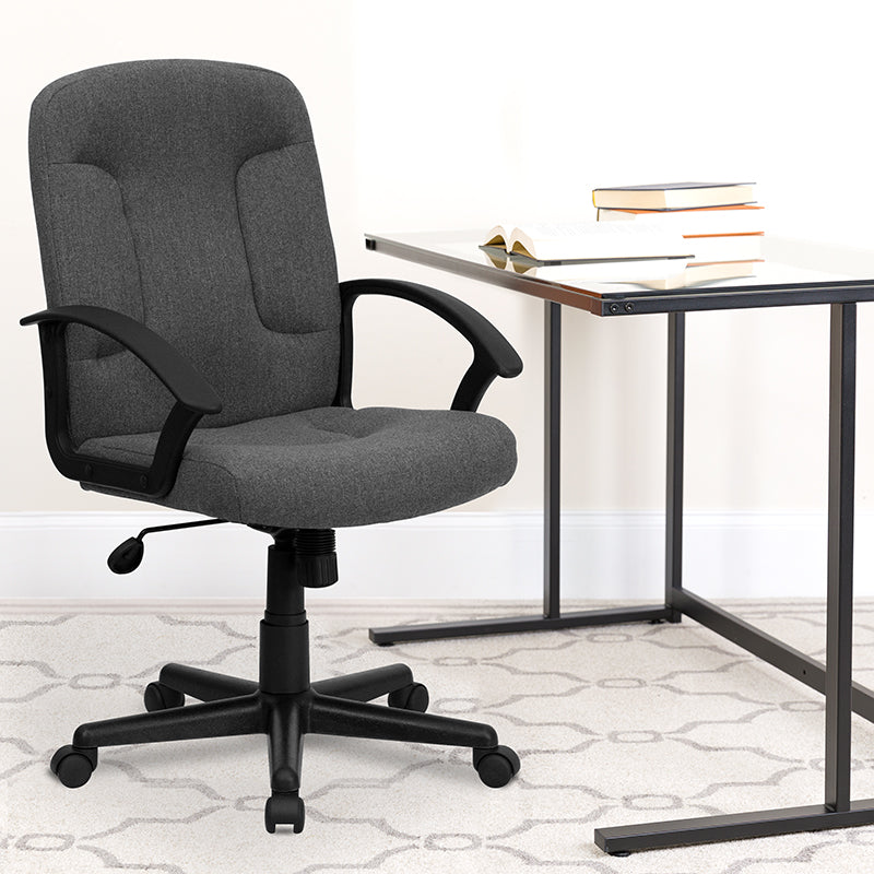 Gray Mid-back Fabric Chair