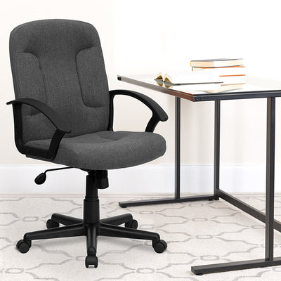 Gray Mid-back Fabric Chair