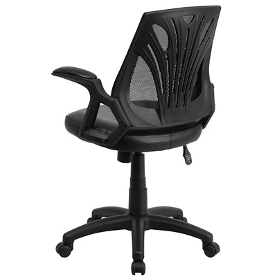 Black Mid-back Leather Chair