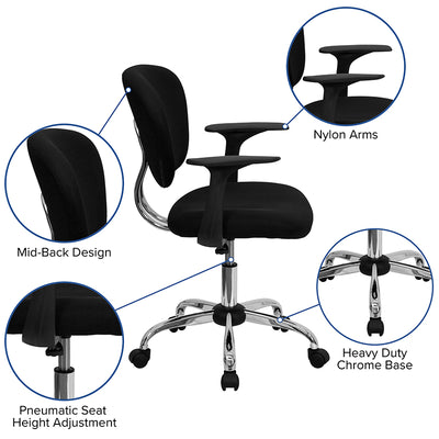 Black Mid-back Task Chair