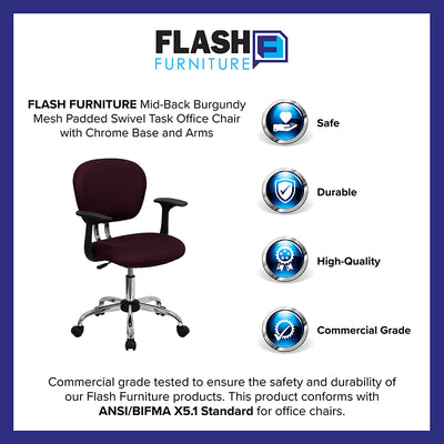 Burgundy Mid-back Task Chair