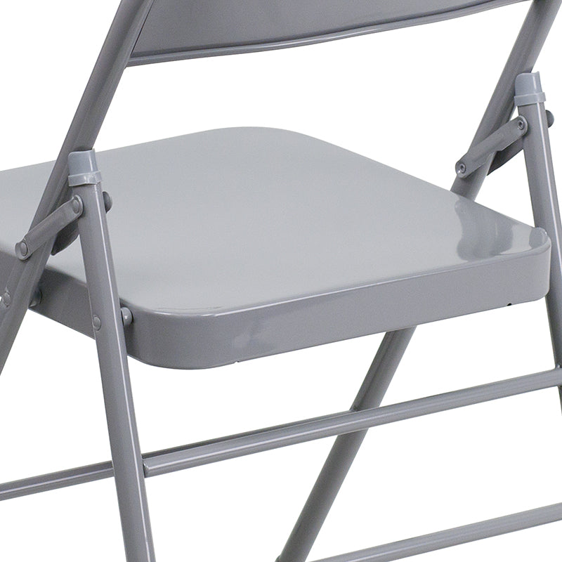 Gray Metal Folding Chair