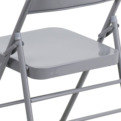 Gray Metal Folding Chair