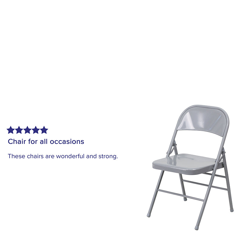 Gray Metal Folding Chair