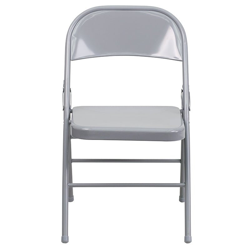 Gray Metal Folding Chair
