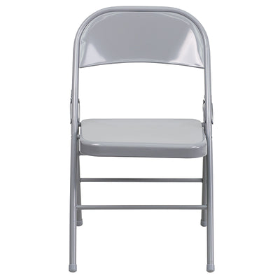 Gray Metal Folding Chair