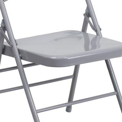 Gray Metal Folding Chair