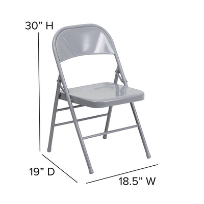 Gray Metal Folding Chair