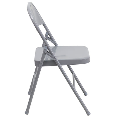 Gray Metal Folding Chair