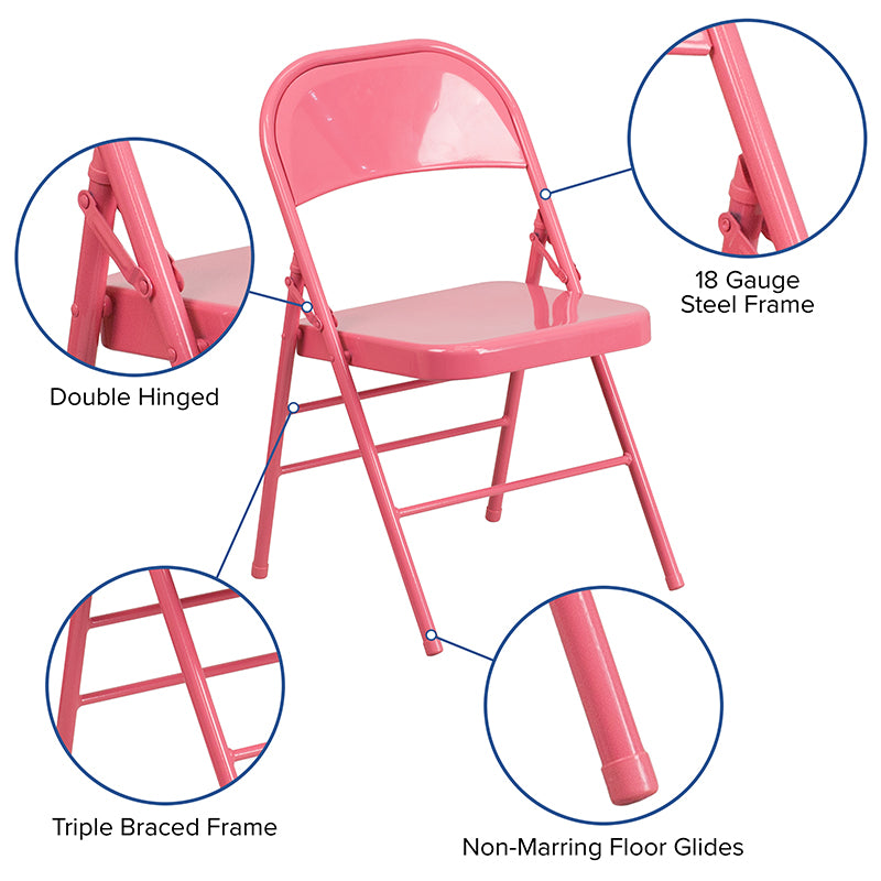Bubblegum Pink Folding Chair