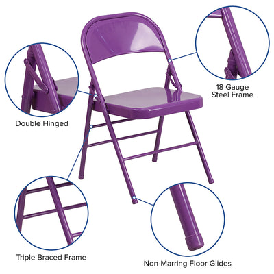 Impulsive Purple Folding Chair