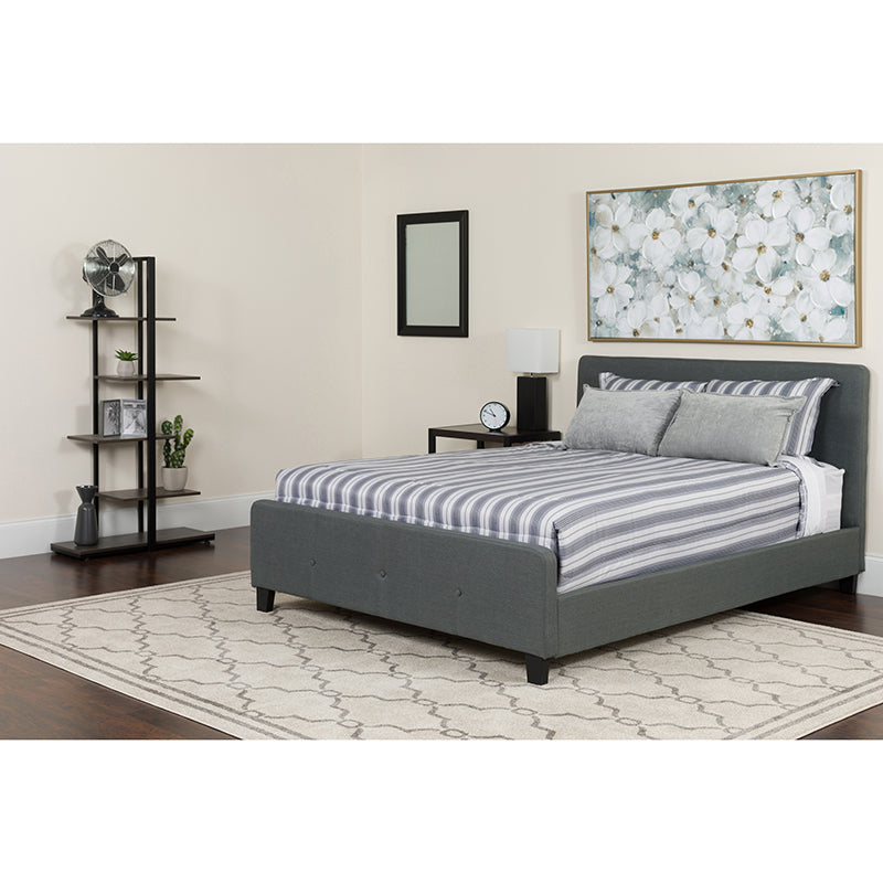 Twin Platform Bed-dark Gray