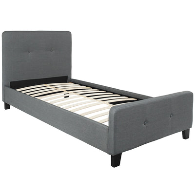 Twin Platform Bed-dark Gray
