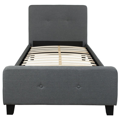 Twin Platform Bed-dark Gray