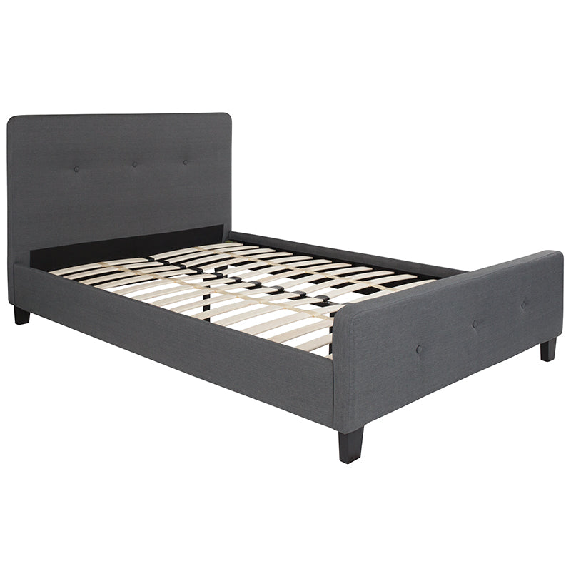 Full Platform Bed-dark Gray