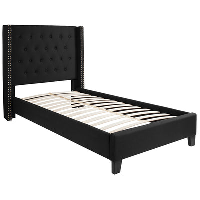 Twin Platform Bed-black