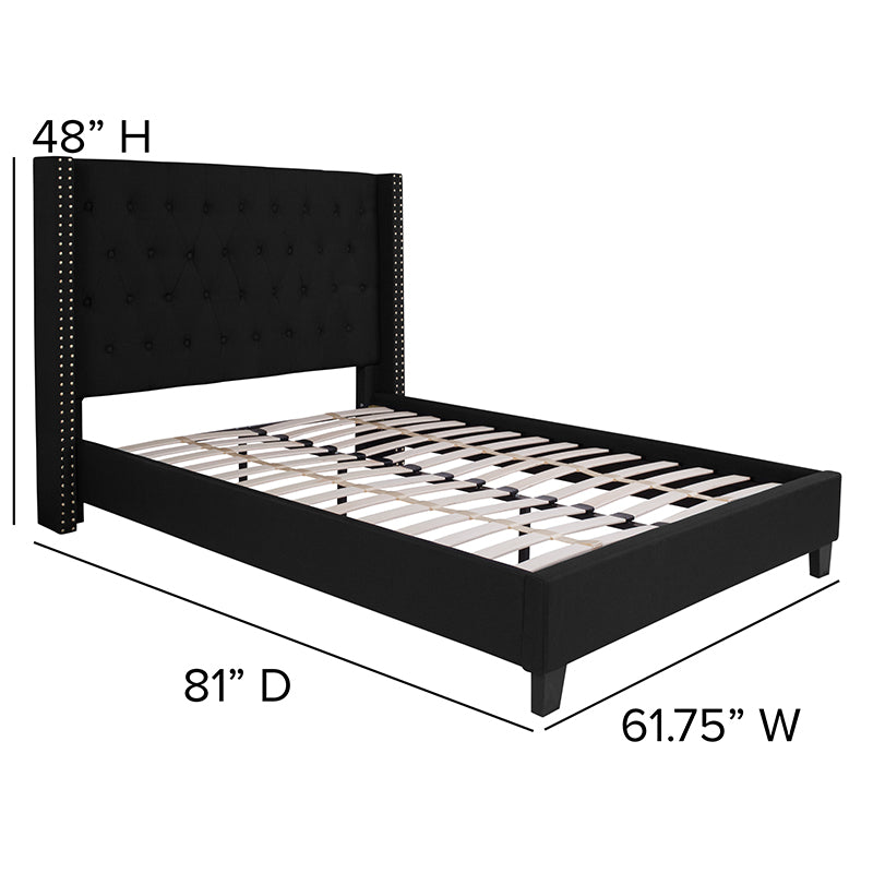 Full Platform Bed-black