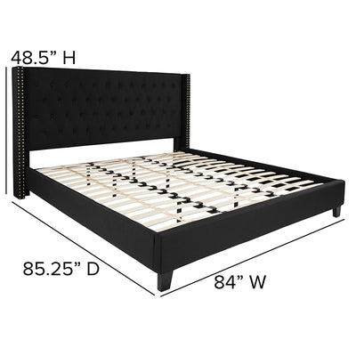 King Platform Bed-black