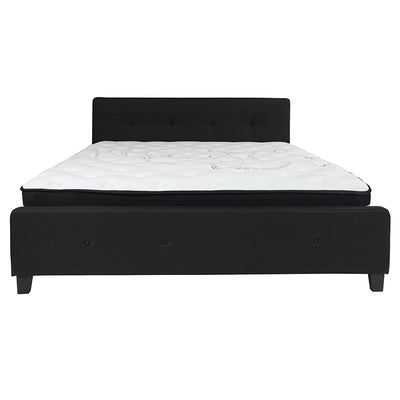 King Platform Bed Set-black