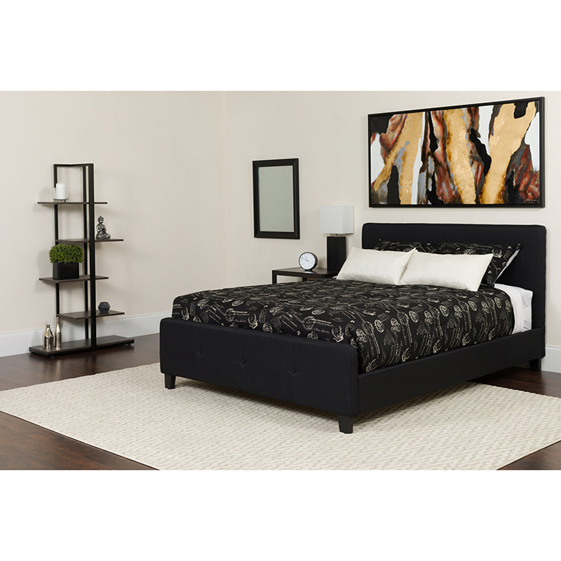 King Platform Bed Set-black