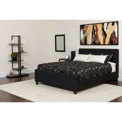 King Platform Bed Set-black